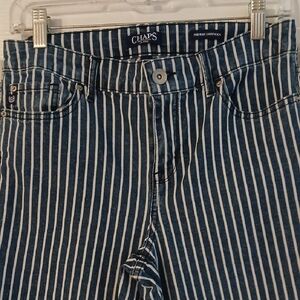 Chaps Blue Striped Women's Jeans